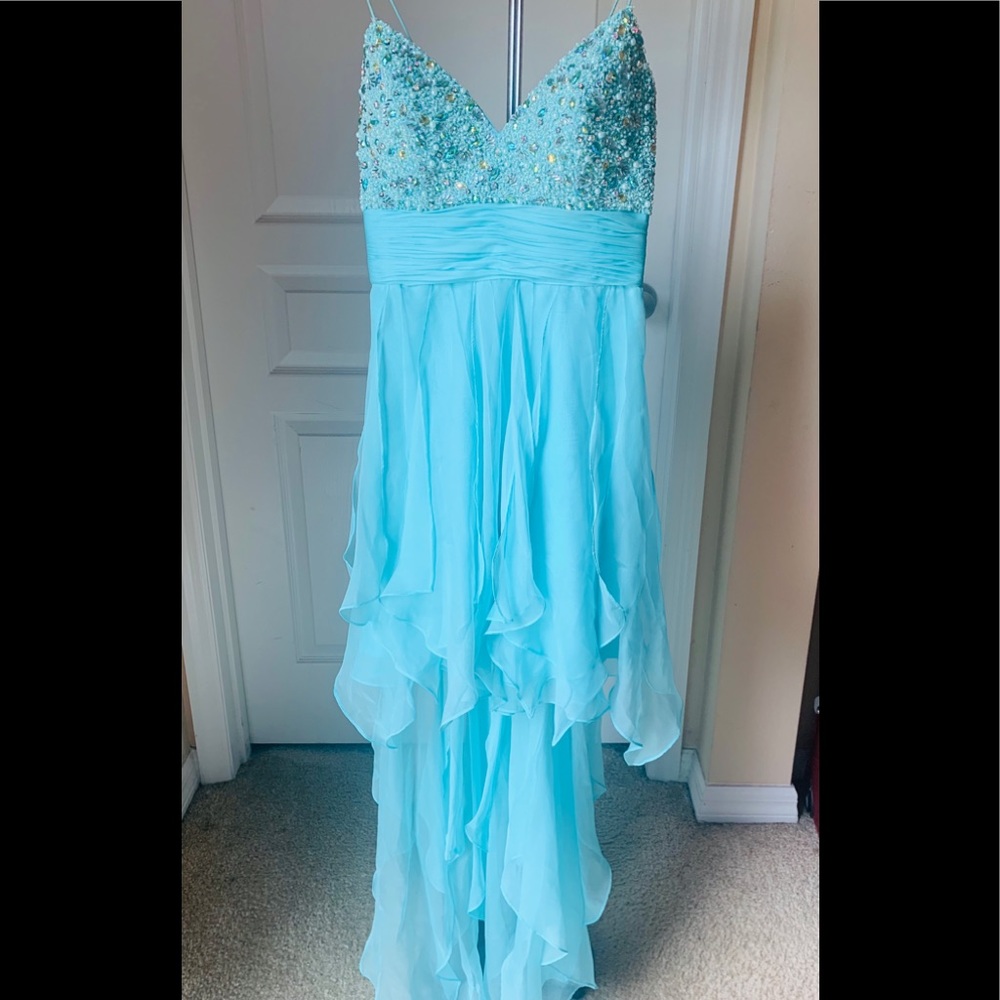 Baby blue prom dress